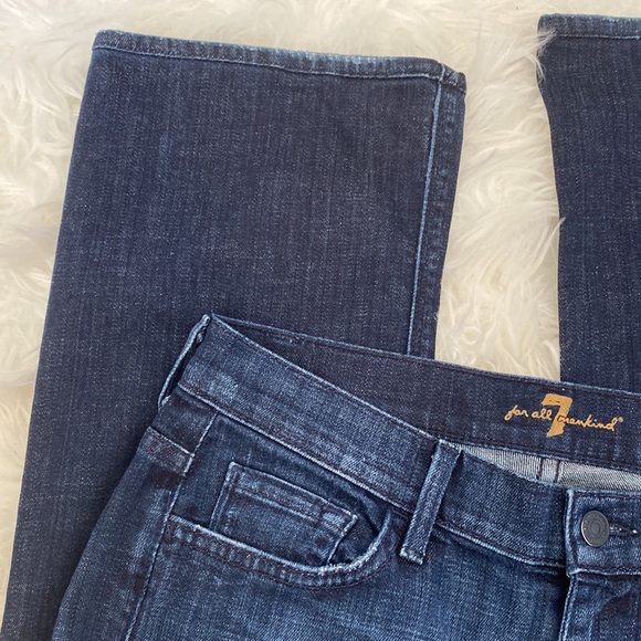 7 FOR ALL MANKIND HIGH WAIST BOOTCUT DARK WASH JEANS - Picture 5 of 9